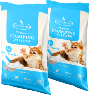 NATURAL PRO CAT LITTER SAND 5L - BABY POWDER