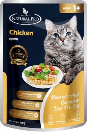 NATURAL PRO POUCH 80GM - CHICKEN