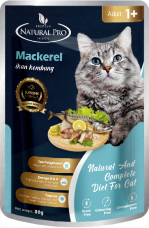 NATURAL PRO POUCH 80GM - MACKEREL
