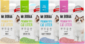 MR BOBA 1.5MM PELLET TOFU LITTER 7L - BABY POWDER